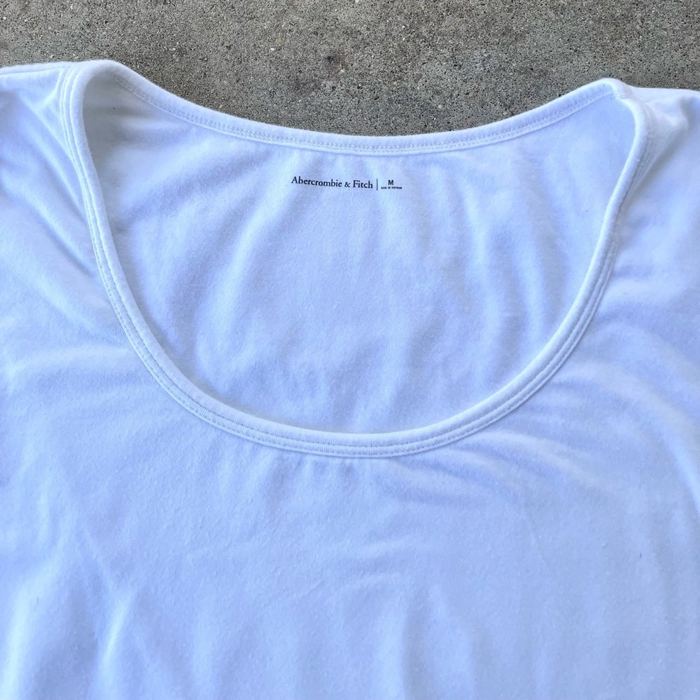 Abercrombie & Fitch Scoop Neck Cotton Seamless Fabric Crew Bodysuit - Picture 3 of 3